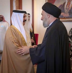 الملك حمد بن عيسى آل خليفة - السيد علي الأمين